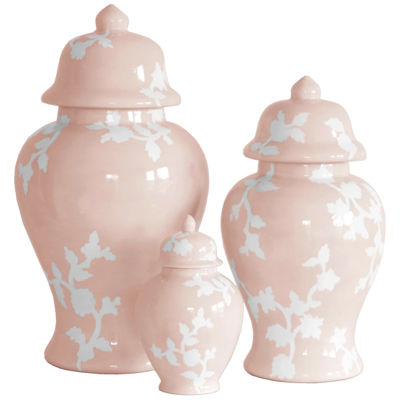 CHINOISERIE DREAMS GINGER JARS IN BLUSH