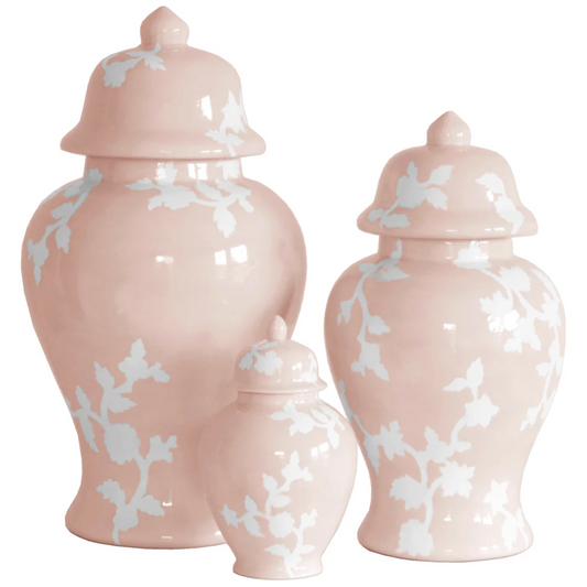 CHINOISERIE DREAMS GINGER JARS IN BLUSH