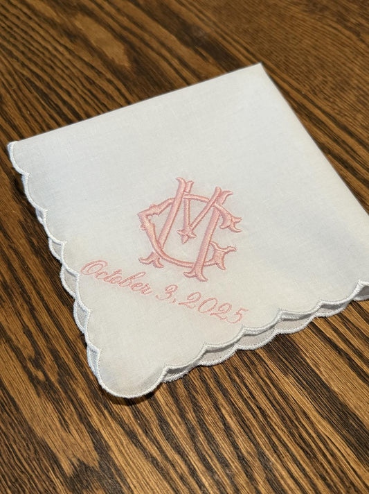 Bride and Groom Matching Handerchiefs