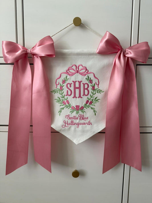 Tulip Wreath Bespoke Nursery Banner