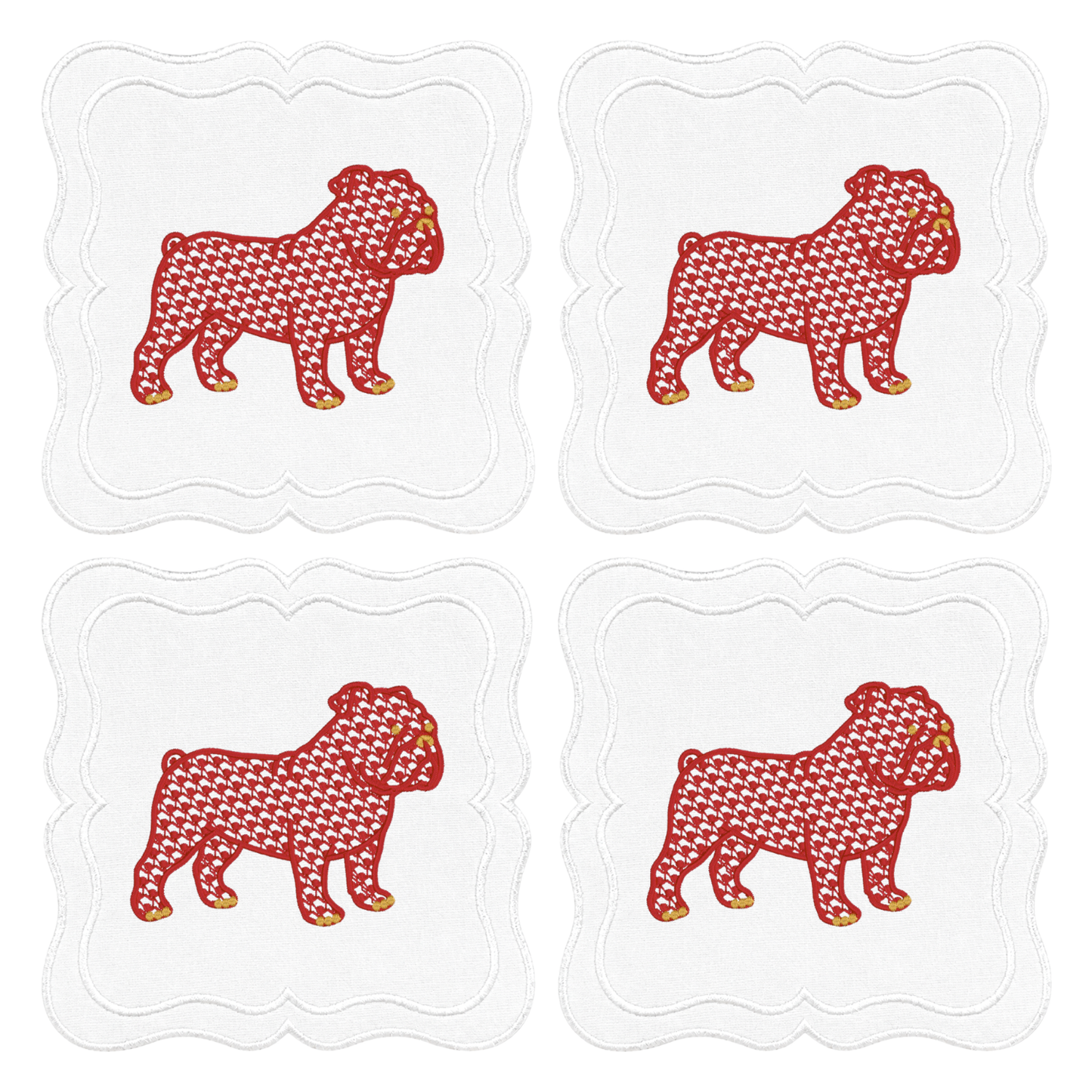 BULLDOG GAME DAY COCKTAIL NAPKINS Saul Stitch House