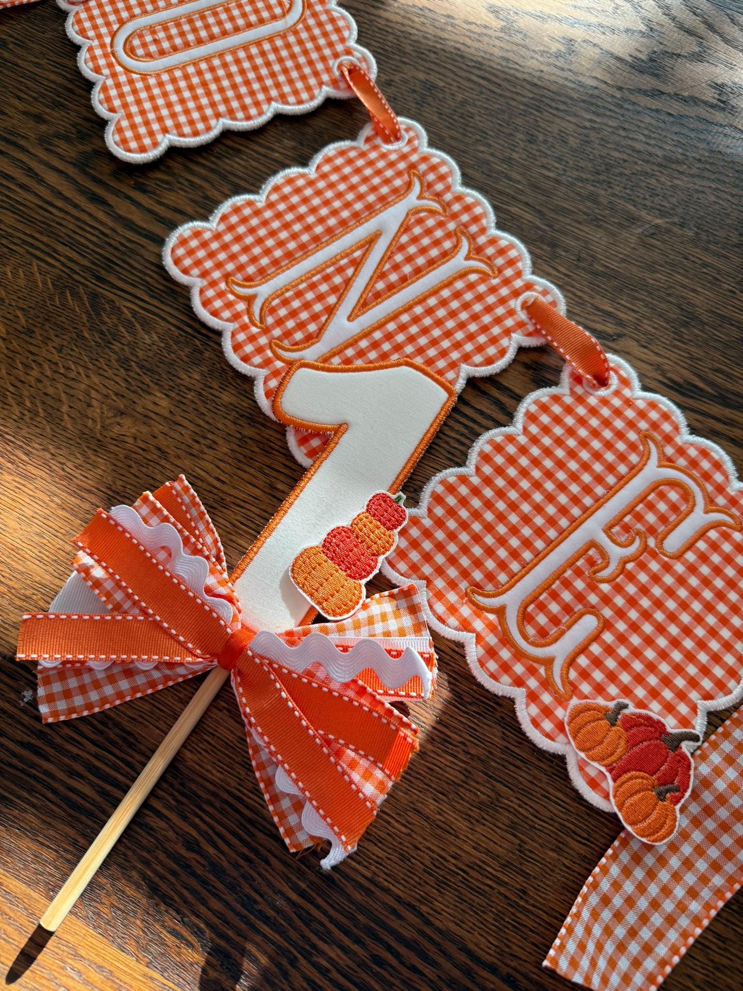 Themed First Birthday Highchair Banner and Cake Topper