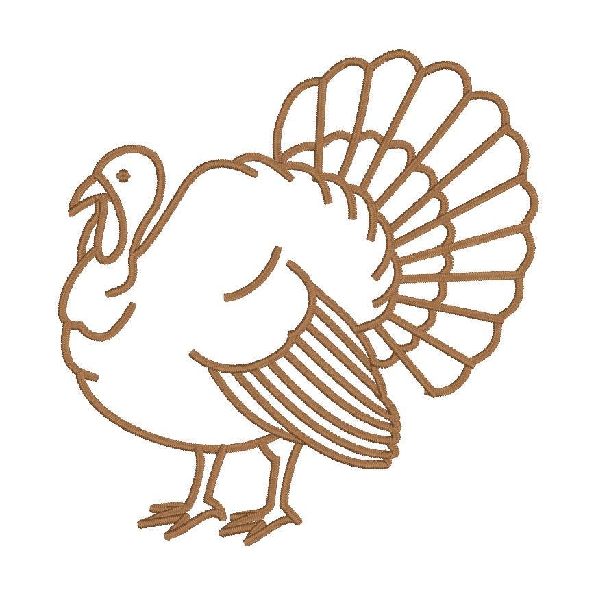 Satin Stitch Turkey