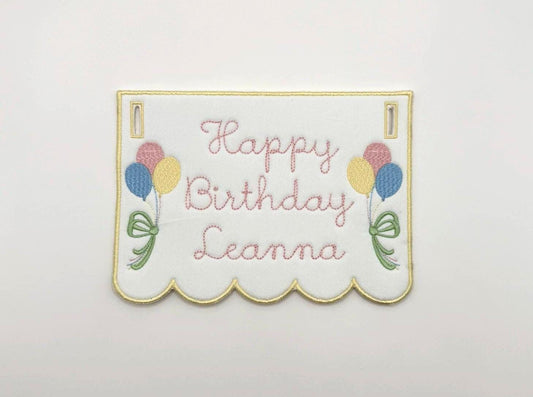 Balloon Birthday Highchair Banner