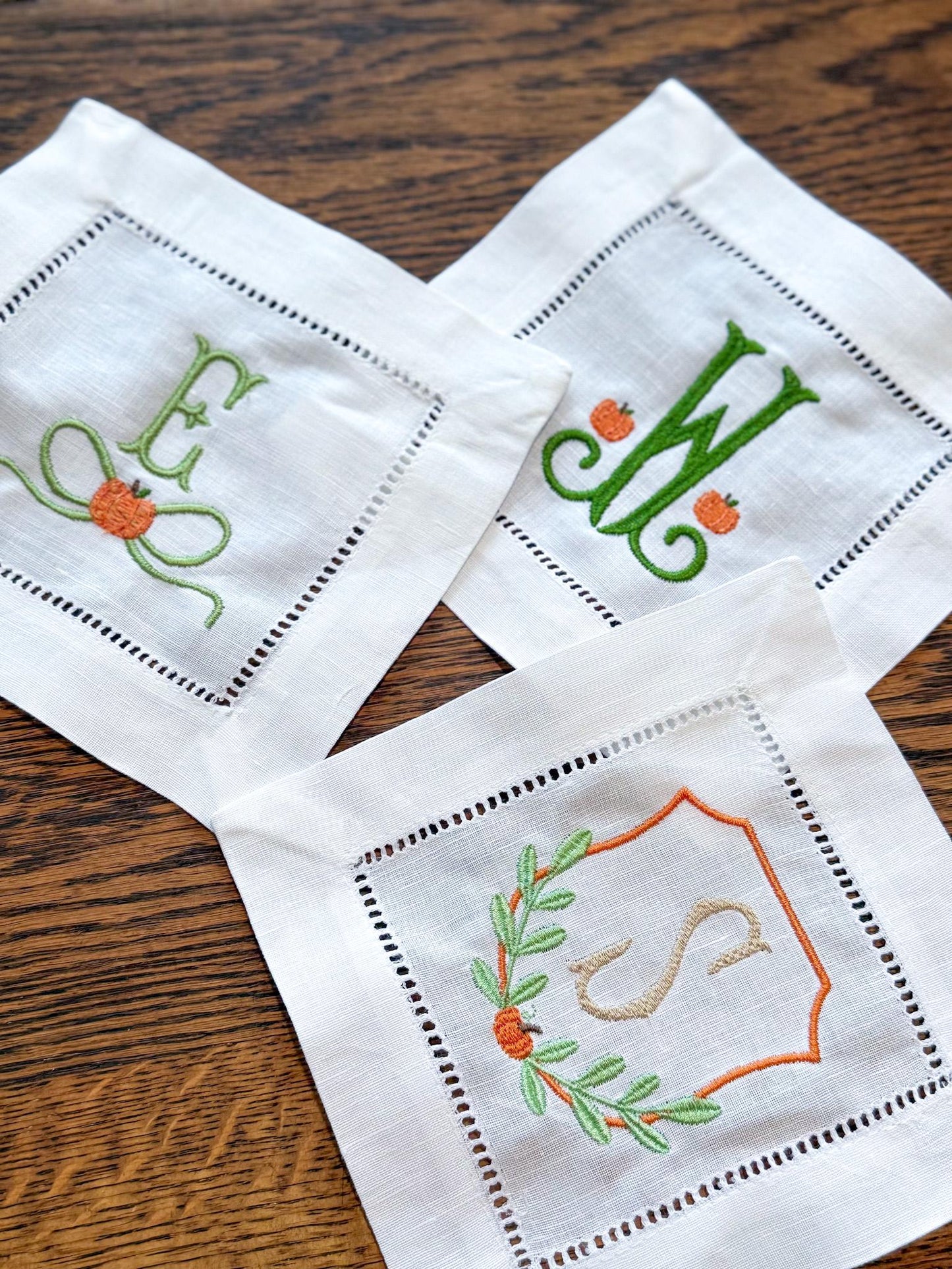 Set of 4 Fall Cocktail Napkins