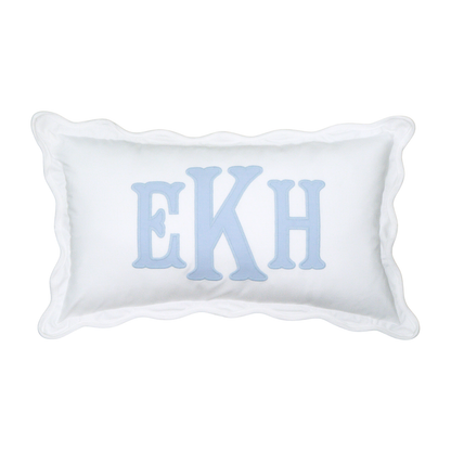 APPLIQUE SCALLOPED EDGE PILLOW